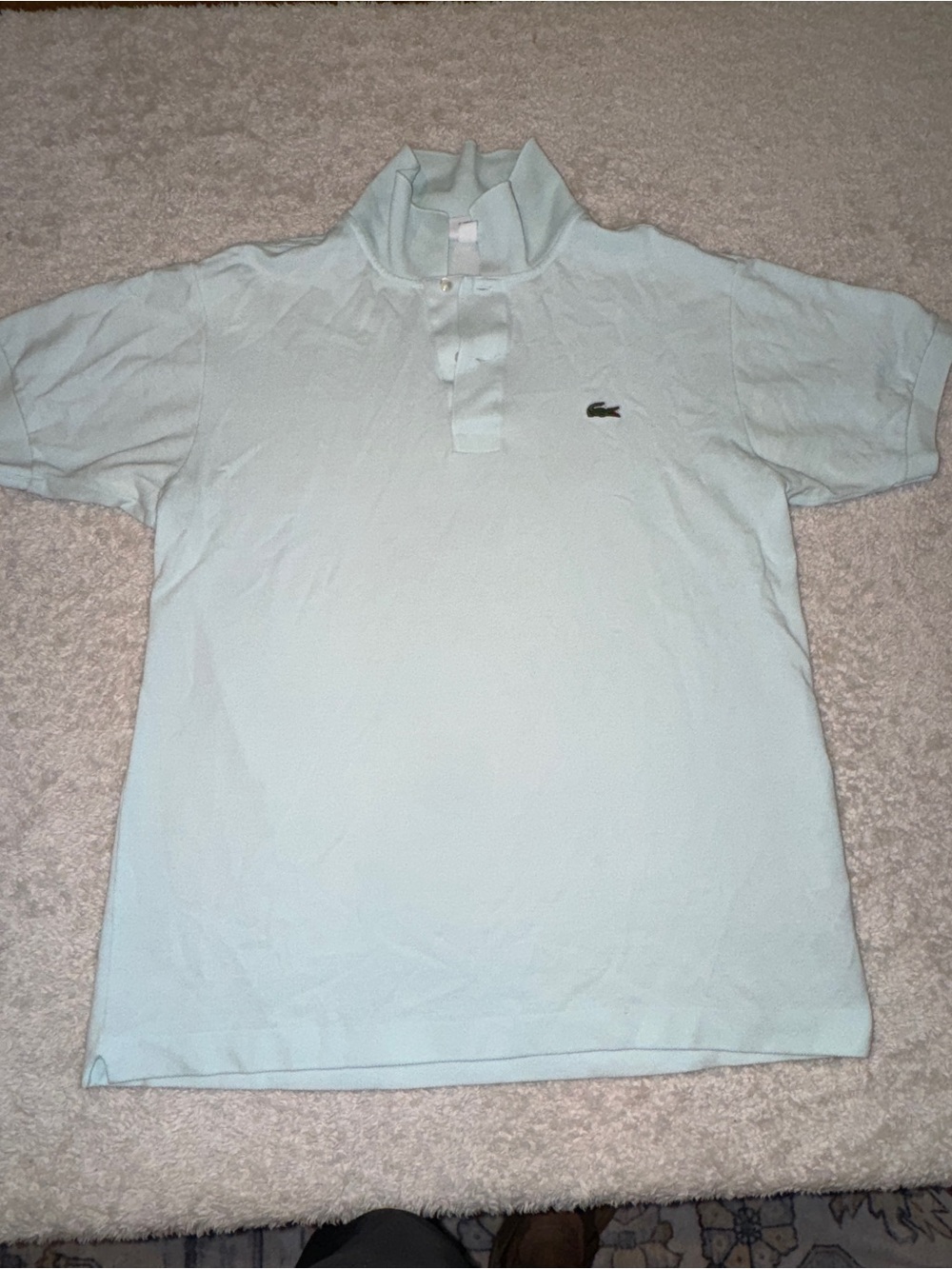 Lacoste Pale Blue Short-Sleeve Men's Polo with Crocodile Logo